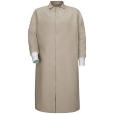 Butcher Coat with Knit Cuffs