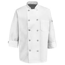 10 Pearl Button Chef Coat