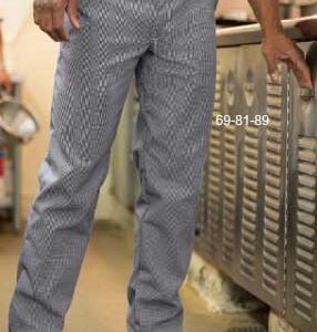 Unisex B&W Check Chef Pant