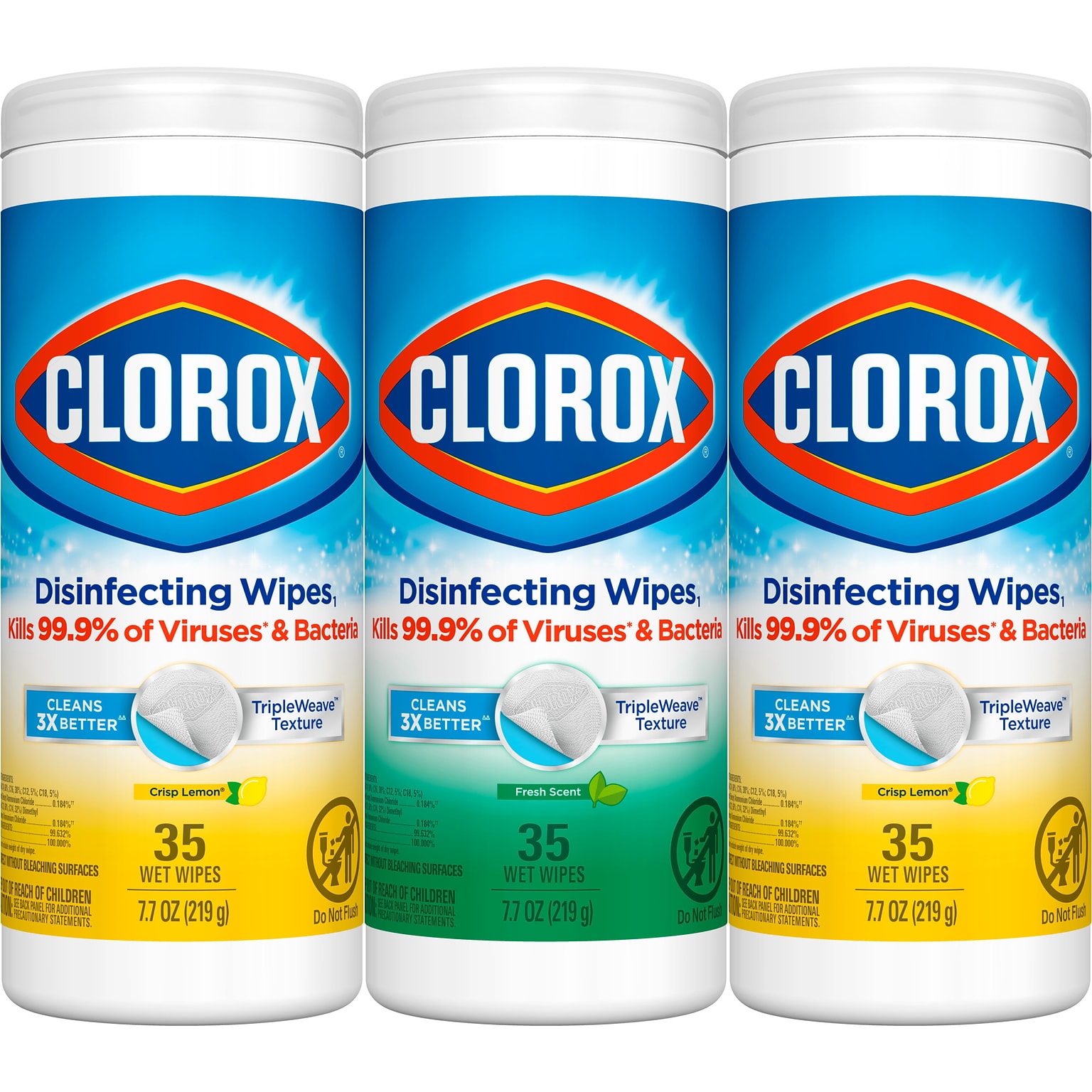 Clorox Disinfecting Wipes Value Pack, Bleach Free Cleaning Wipes - 105 Wipes (30112)